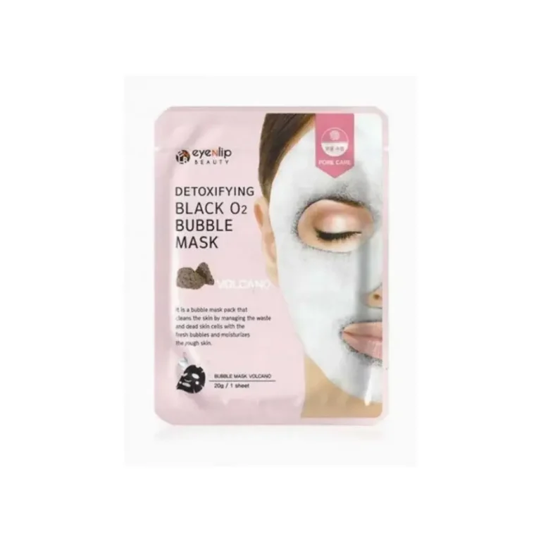 قناع الفقاعات السوداء برماد البركان لإزالة السموم